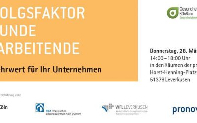 Veranstaltung: „Erfolgsfaktor gesunde Mitarbeitende.”