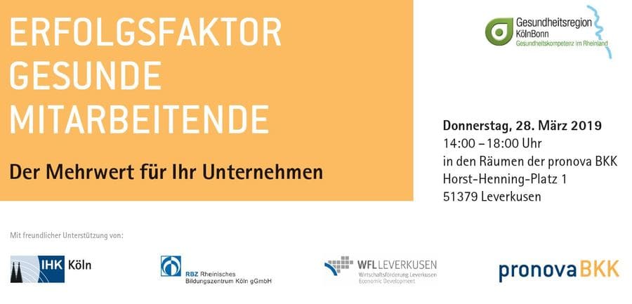 Veranstaltung: „Erfolgsfaktor gesunde Mitarbeitende.”